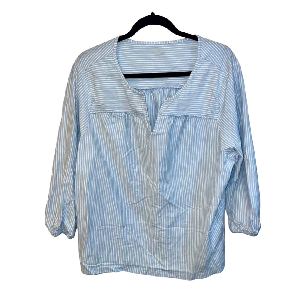 Lands’ End Striped 3/4 Sleeve Top - Size XL (18-20)